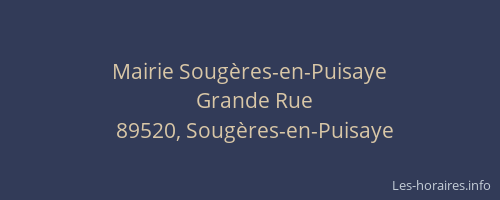 Mairie Soug&egrave;res-en-Puisaye