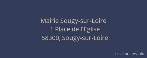 Mairie Sougy-sur-Loire
