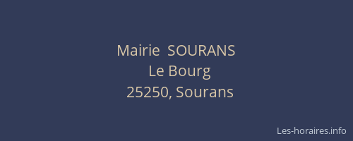 Mairie  SOURANS