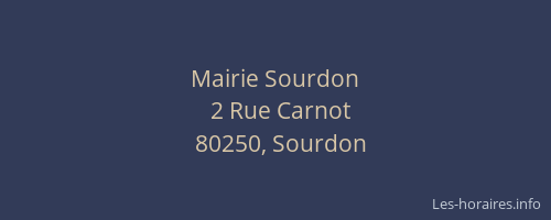 Mairie Sourdon