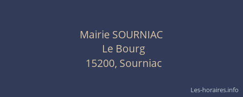 Mairie SOURNIAC