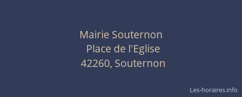 Mairie Souternon