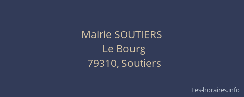 Mairie SOUTIERS