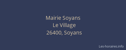 Mairie Soyans