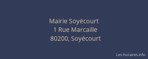 Mairie Soy&eacute;court