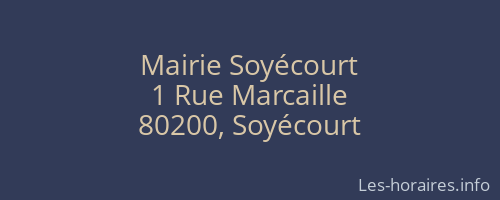 Mairie Soyécourt