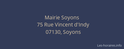 Mairie Soyons