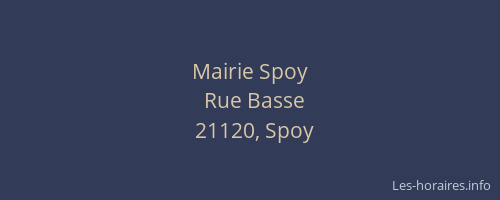 Mairie Spoy