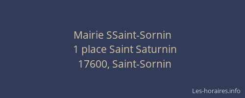 Mairie SSaint-Sornin