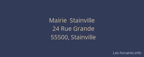 Mairie  Stainville
