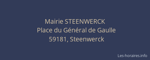 Mairie STEENWERCK