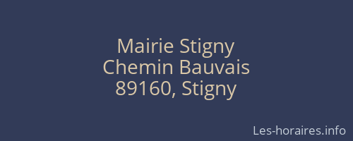 Mairie Stigny