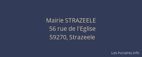 Mairie STRAZEELE