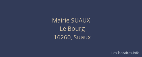 Mairie SUAUX