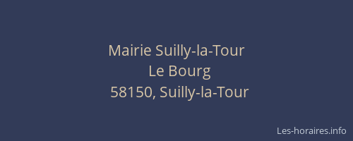 Mairie Suilly-la-Tour