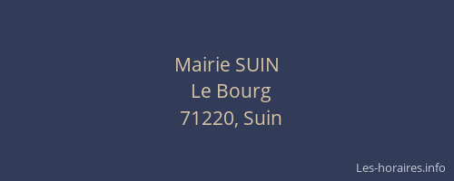 Mairie SUIN