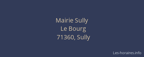 Mairie Sully