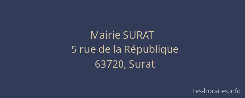 Mairie SURAT