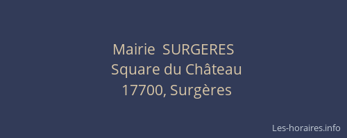 Mairie  SURGERES