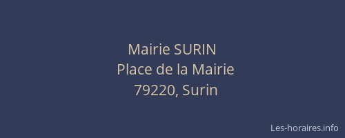 Mairie SURIN