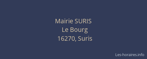 Mairie SURIS