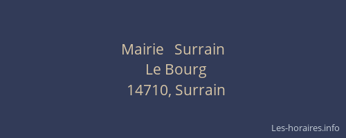 Mairie   Surrain