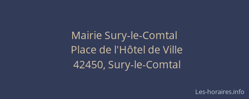 Mairie Sury-le-Comtal