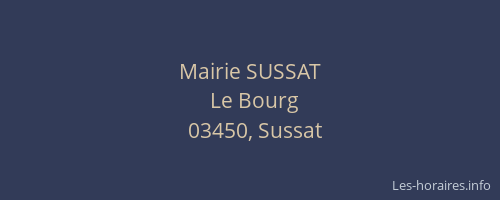 Mairie SUSSAT