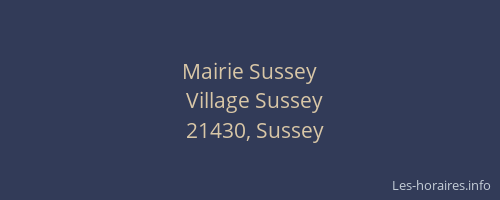 Mairie Sussey