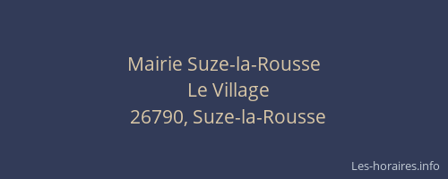 Mairie Suze-la-Rousse
