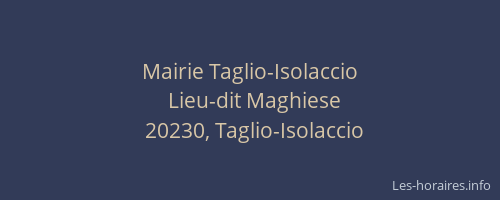 Mairie Taglio-Isolaccio
