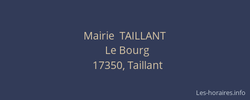 Mairie  TAILLANT