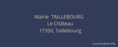 Mairie  TAILLEBOURG