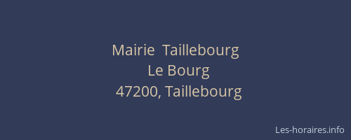Mairie  Taillebourg