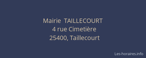 Mairie  TAILLECOURT