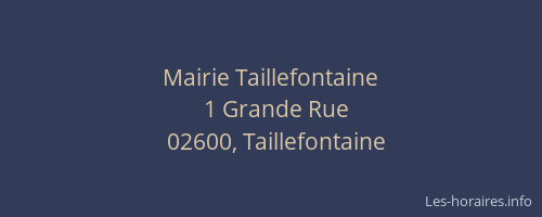 Mairie Taillefontaine