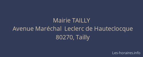 Mairie TAILLY