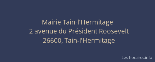Mairie Tain-l'Hermitage