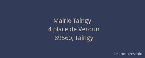 Mairie Taingy