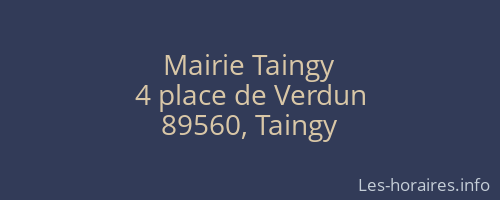 Mairie Taingy