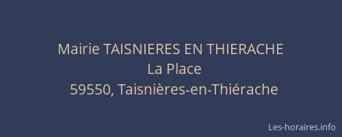 Mairie TAISNIERES EN THIERACHE