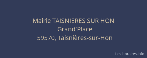 Mairie TAISNIERES SUR HON