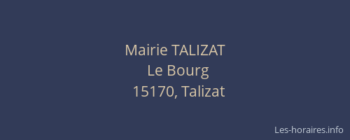Mairie TALIZAT