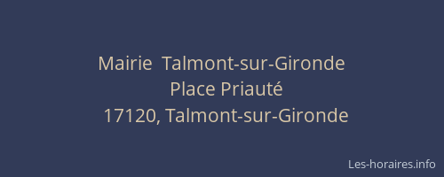 Mairie  Talmont-sur-Gironde