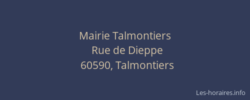 Mairie Talmontiers