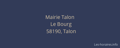 Mairie Talon