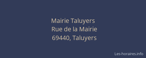 Mairie Taluyers