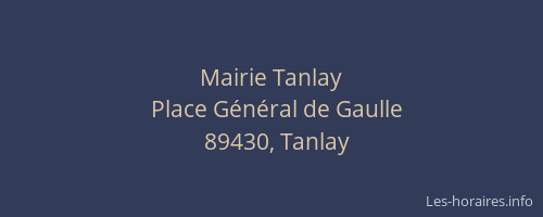 Mairie Tanlay