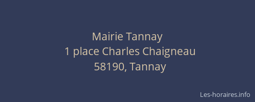 Mairie Tannay