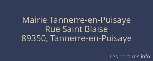 Mairie Tannerre-en-Puisaye